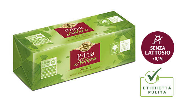prima natura gateaux senza lattosio e con etichetta pulita